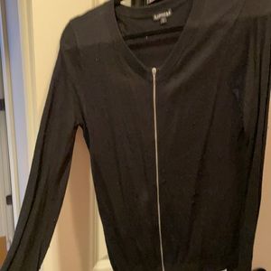 Express black zip sweater